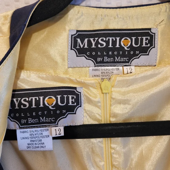 Ben Marc Yellow and Black Church Dress With Balero Jacket Size 12 NWT - Picture 2 of 10